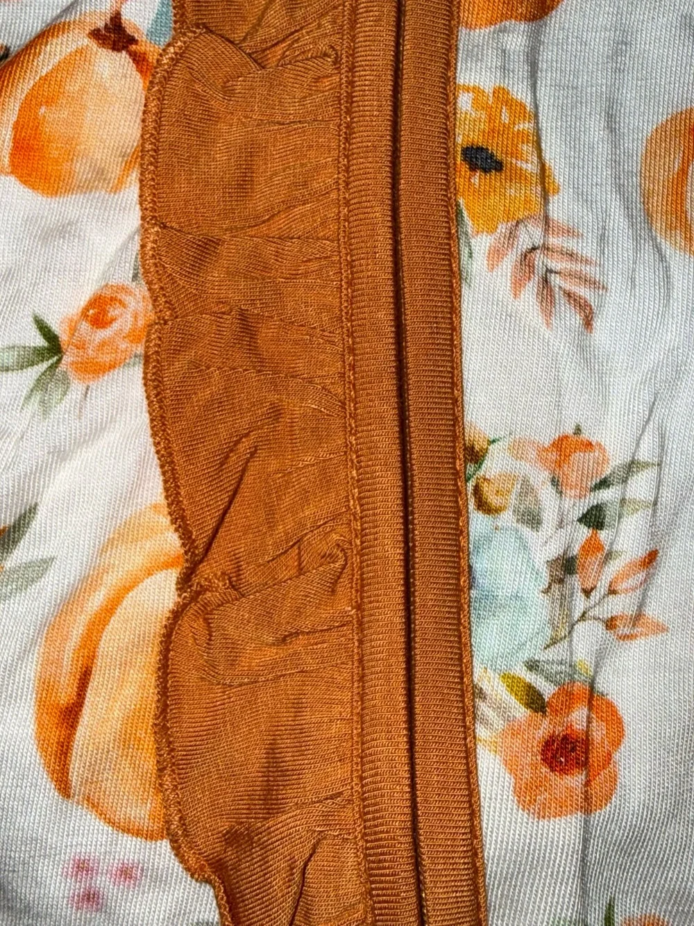 Little Snuggles Baby Girls Size 12-18 months Pumpkin Bamboo Zippy Sleeper NWT